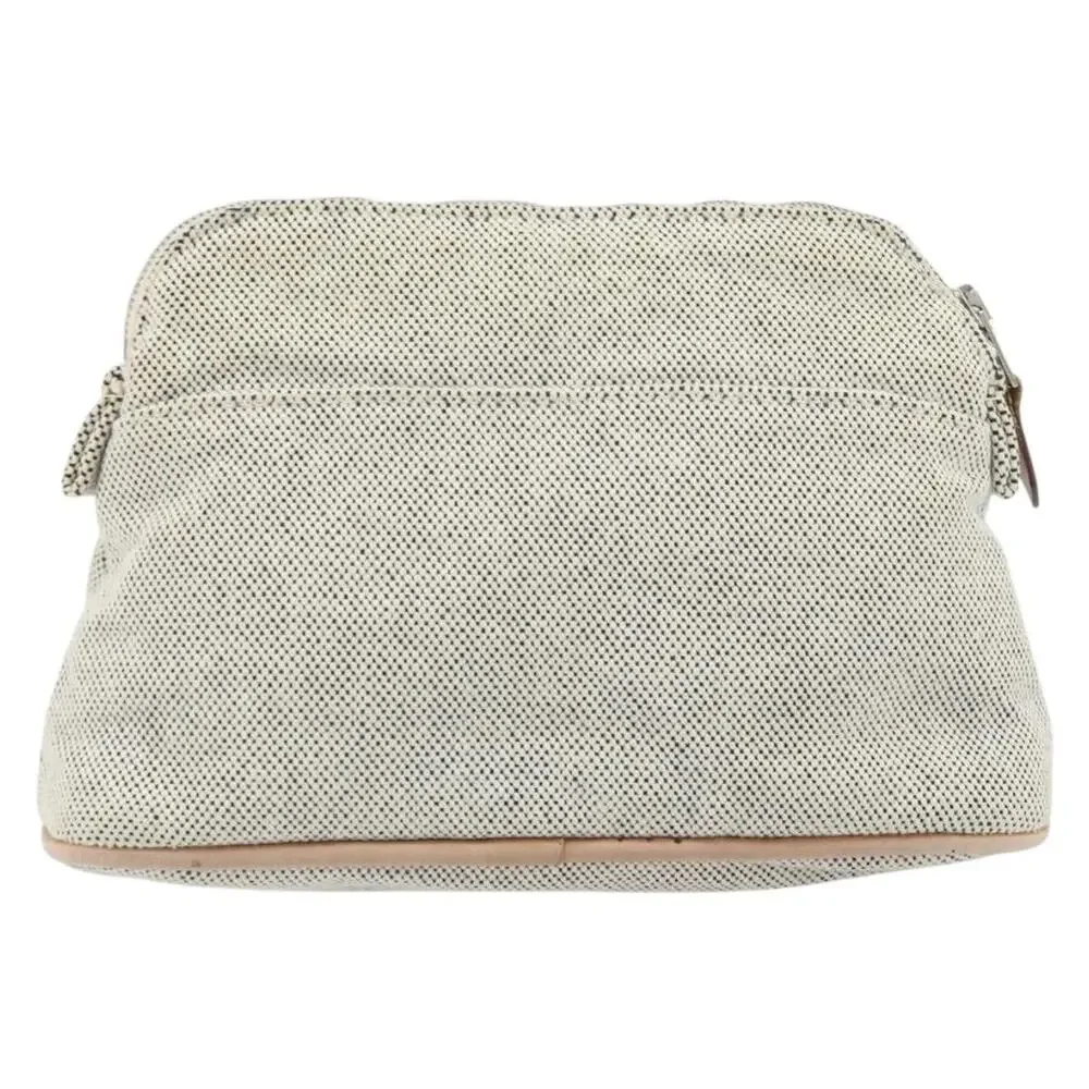 Hermes Canvas Bolide PM Pouch Gray